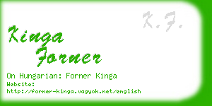 kinga forner business card